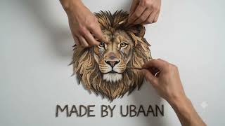 Hands constructing lion portrait… 202607141916