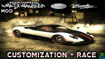 NFS Most Wanted | Pagani Zonda Cinque - Customization + Race (MOD)