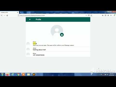 How to create WhatsApp profile webpage using Html and Css#html