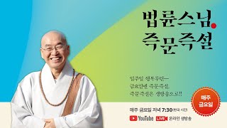 [생방송] 법륜스님 즉문즉설 0905