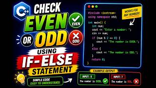 Learn If-Else in C++ with Even/Odd Example