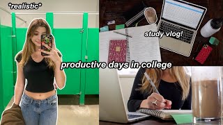 STUDY VLOG: productive & realistic days as a college student