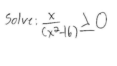 Nonlinear Inequality: Solve x / (x^2 - 16) ≥ 0