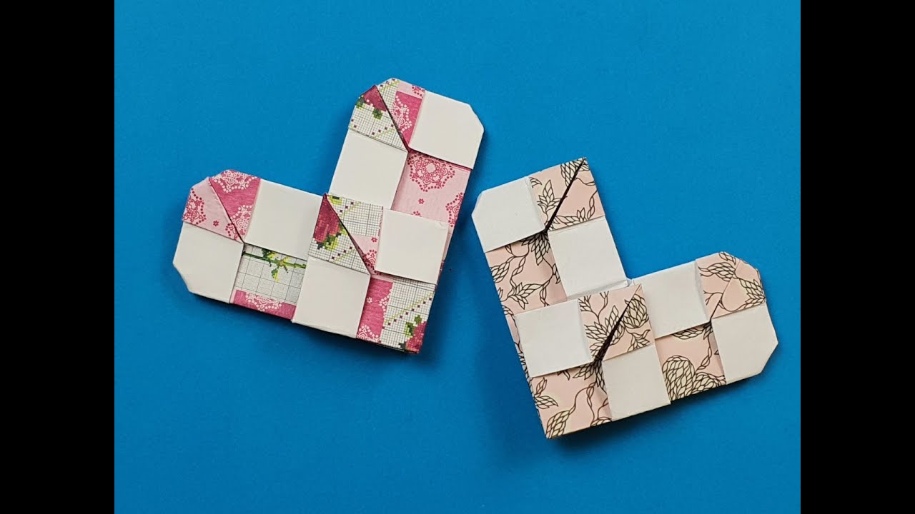 Origami Heart. Origami Valentine's Day Gift. Origami Heart Bookmark