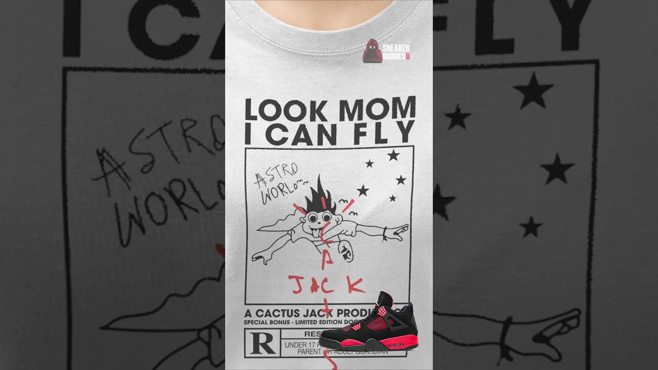 Matching Apparel for Red Thunder Air Jordan 4 - Sneaker Hoodies - Graphic Tees Collection
