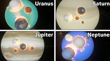 Rocky Planets Collide With Gas Planets | Collision Animation - Universe Sandbox
