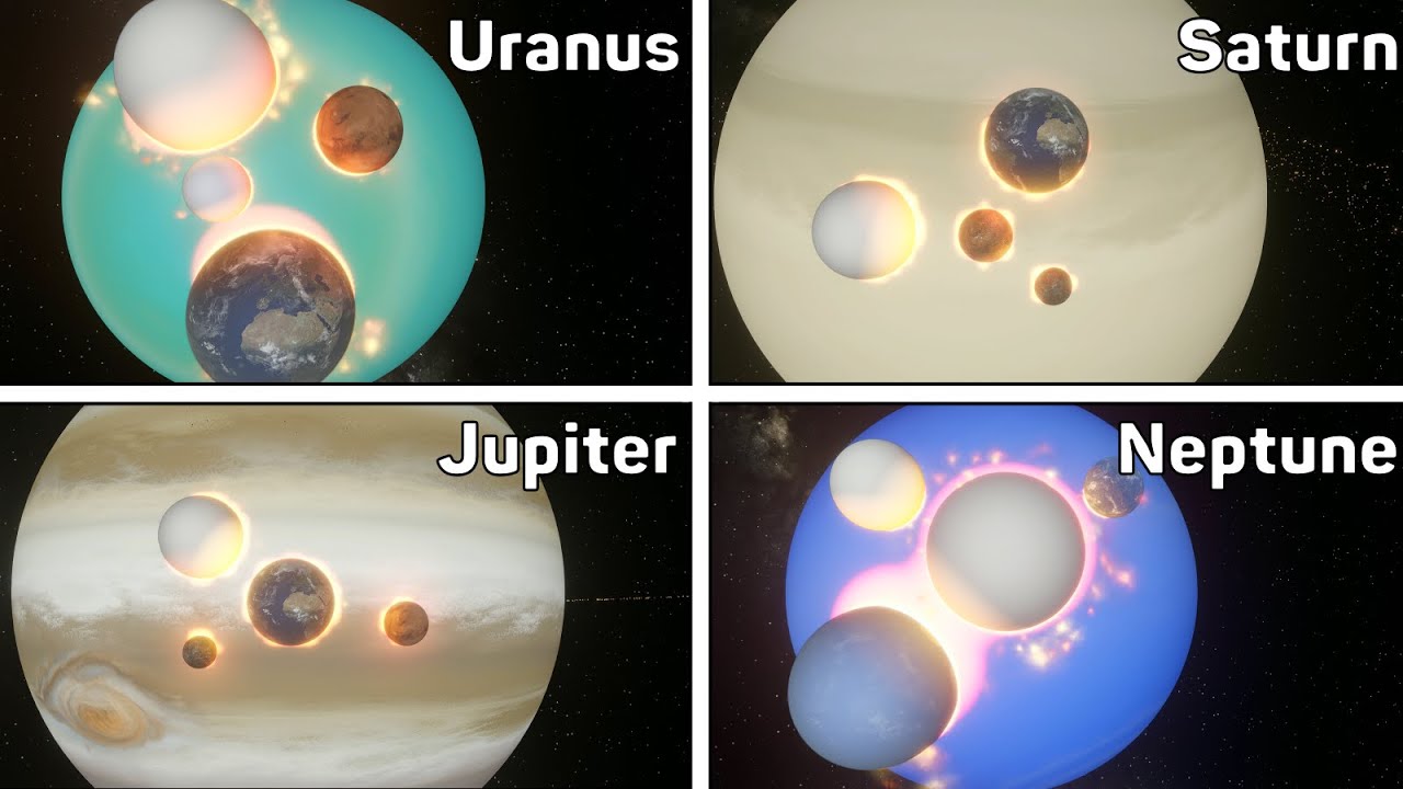 Rocky Planets Collide With Gas Planets | Collision Animation - Universe Sandbox