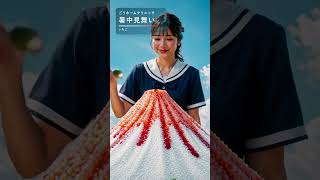 【暑中見舞い】いちご×紺｜富士山かき氷 #Shorts