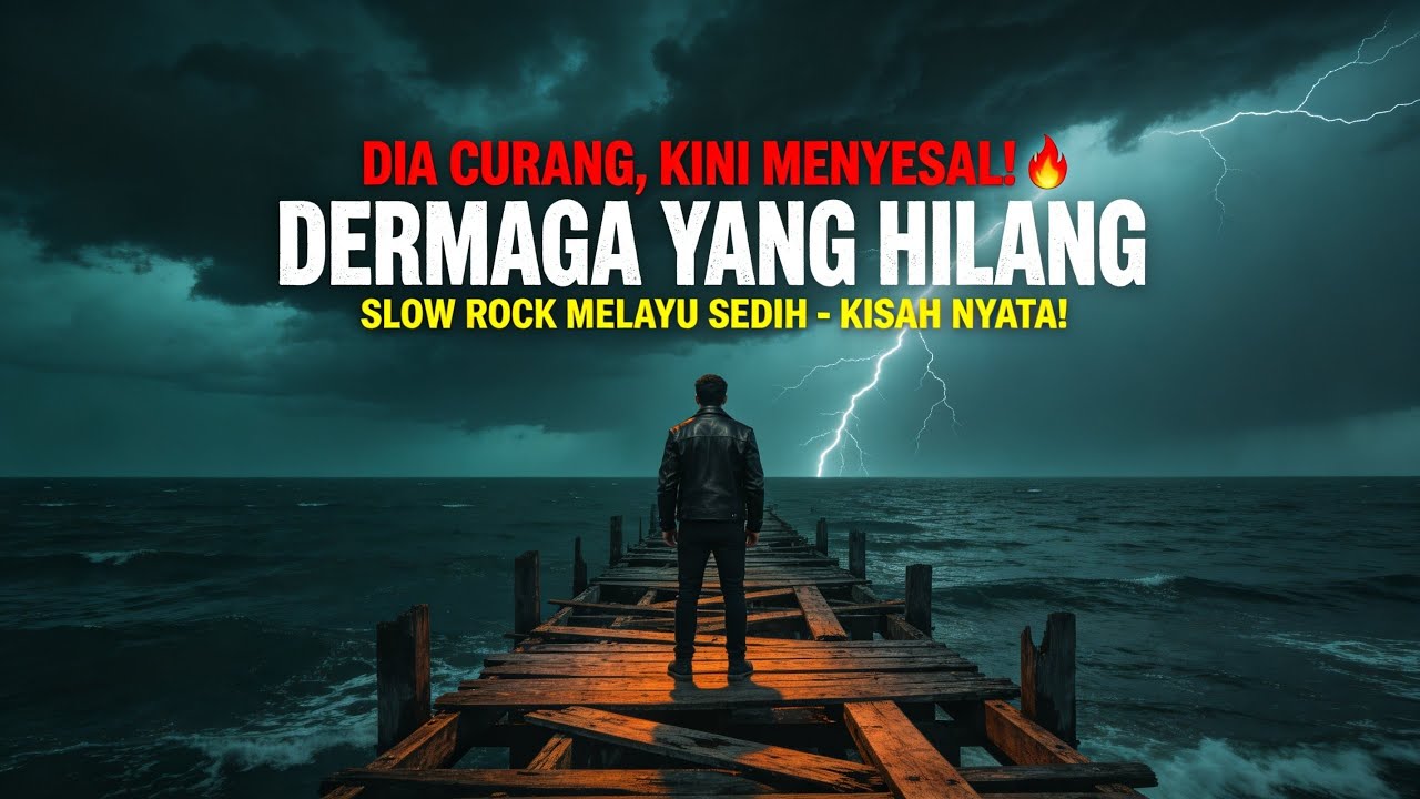 Dermaga Yang Hilang - Slow Rock Melayu Sedih (Official Lyric Video)