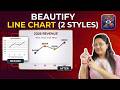 2 Ways to Beautify Line Charts | Excel Dashboard | Data Visualization (Step-by-Step)