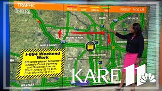 Weekend closures, detours
