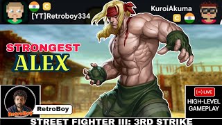 [Street Fighter III:3rd Strike] Strongest Alex🥊| RetroBoy VS KuroiAkuma |Online Ranked Match 1080p
