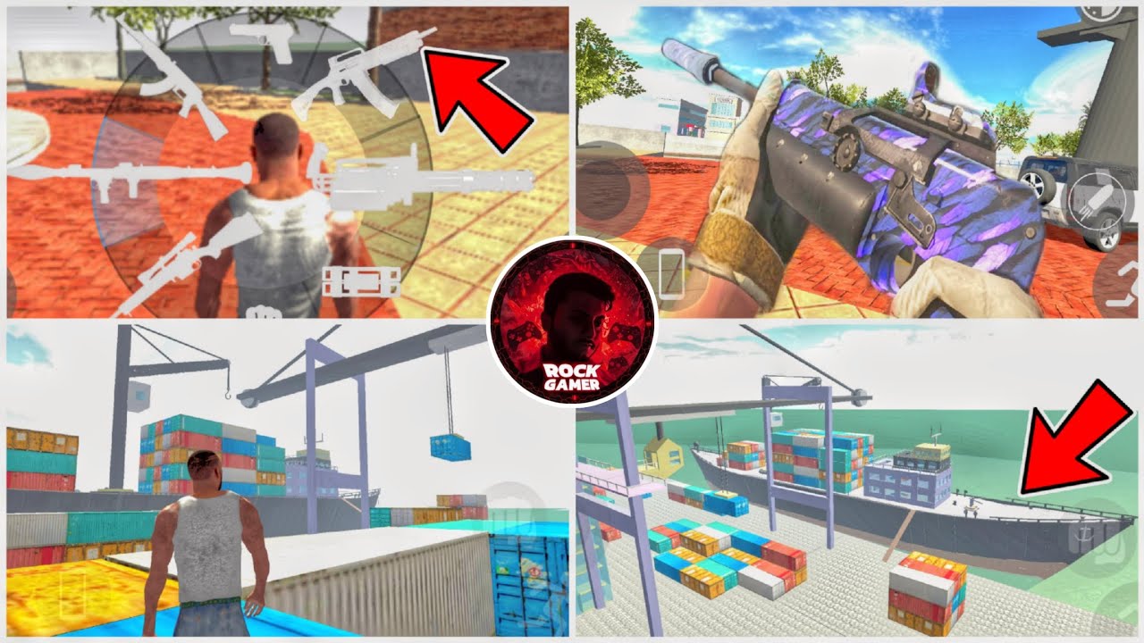 Franklin's New Weapon + Container Ship Cheat Code in Indian Bike Driving 3D