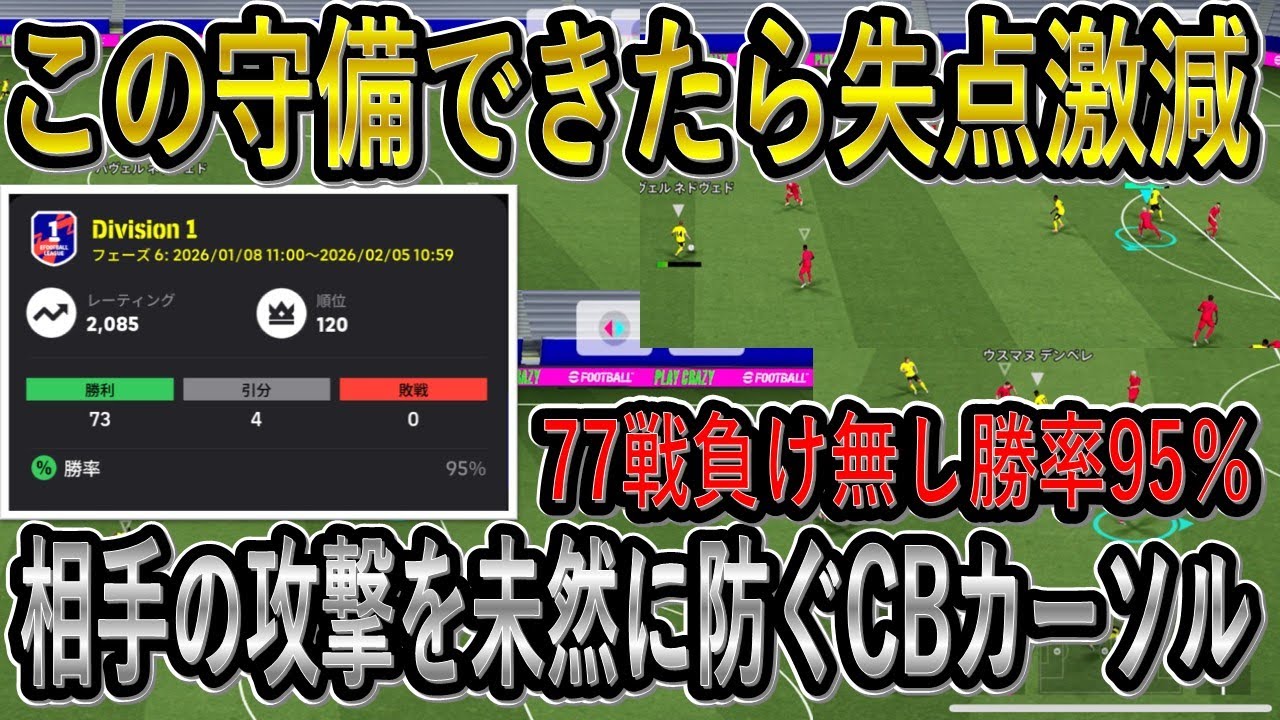 【守備講座】この守備できたら失点が超激減！相手の攻撃を未然に防ぐCBカーソル徹底解説