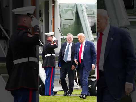 Trump, Starmer Arrive at Golf Club in Aberdeen, Scotland