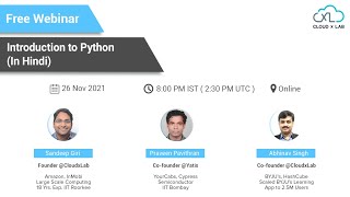 Webinar on Introduction to Python (In Hinglish)