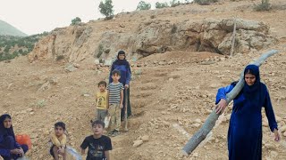 🏕️ The first step to survival; A mother who builds a shelter for her grandchildren in the mountain