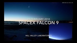 2018-02-22 SpaceX Falcon 9 seen Over Vesterålen
