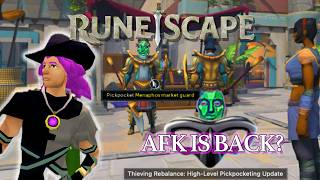 AFK Thieving Is Back On The Menu? Fixes Coming?! Runescape Blog For High Level Thieving Rebalance