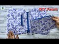 How to Make Zipper Pouch with Pocket | Easy Daily Use Bag Make At Home | Easy To Make Daily Use bag