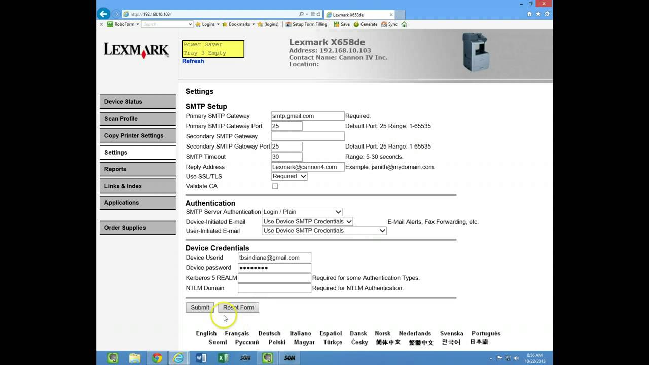 Lexmark Scan To Email And Address Book Youtube