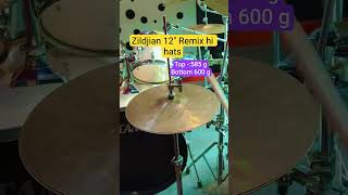 zildjian Remix 12" hi hats 585 - 600 g #drums #drummer #drummerworld #viral #shorts #zildjian