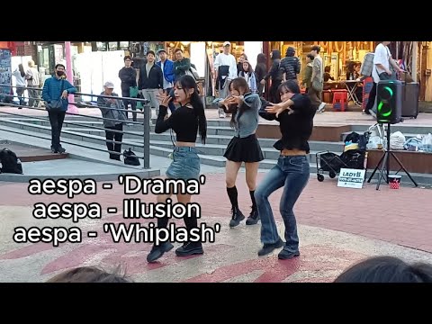 HONGDAE BUSKING FANCAM LADYB Aespa 3Covers 251108 