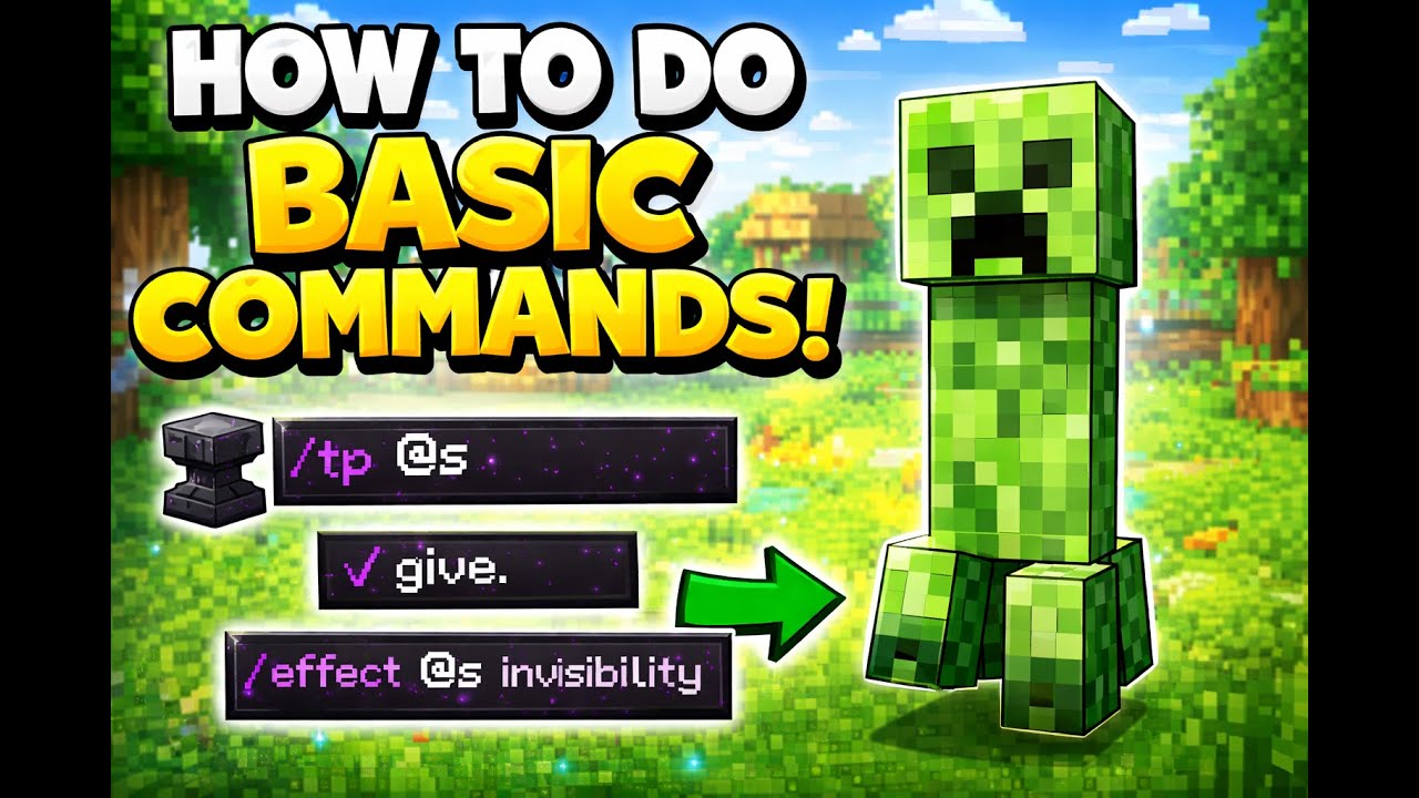 How to do basic commands in MineCraft bedrock - YouTube