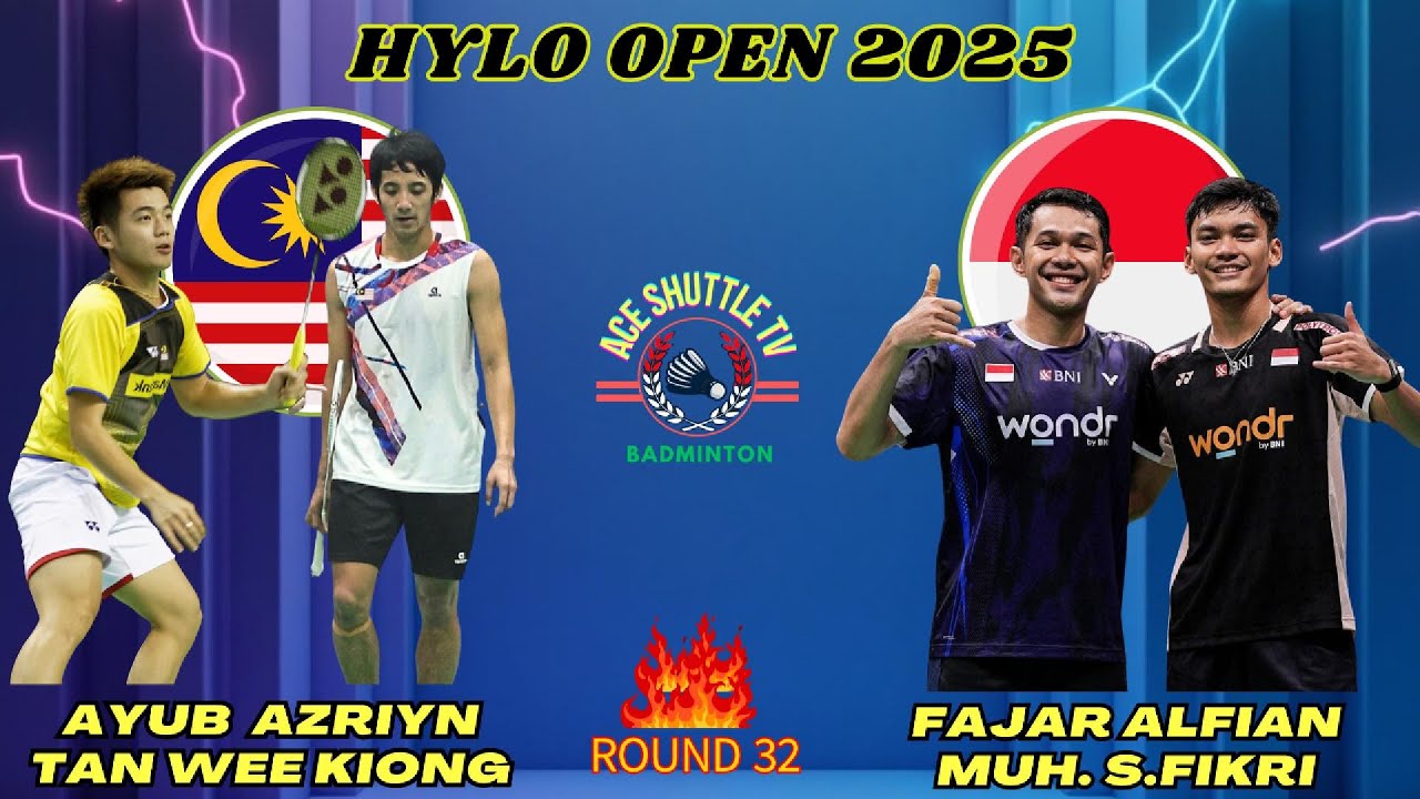 Fajar Alfian/Muh. S. Fikri (INA) vs Ayub Azriyin/Tan Wee Kiong (MAS) - R32 HYLO OPEN 2025