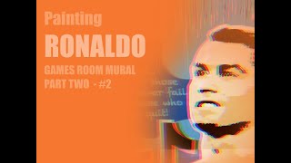 Painting Ronaldo - Games room mural