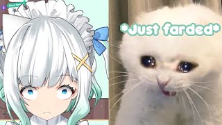 Mint's new cat won't stop FARTING【Maid Mint Fantome】