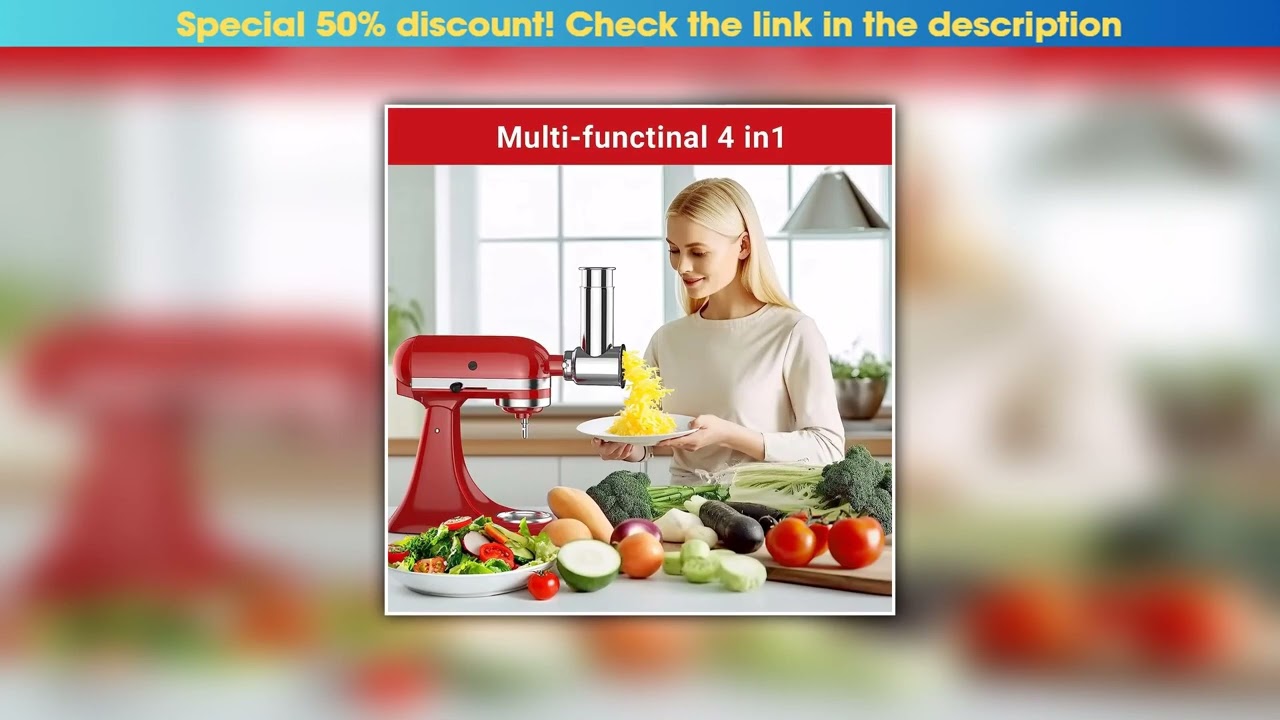 Limited 2023 new Slicer/Shredder Attachment for KitchenAid Stand Mixers as Vegetable Chopper Access