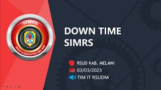 Pelatihan & Simulasi Penanganan Kondisi Down Time System SIMRS di RSUD Kabupaten Melawi