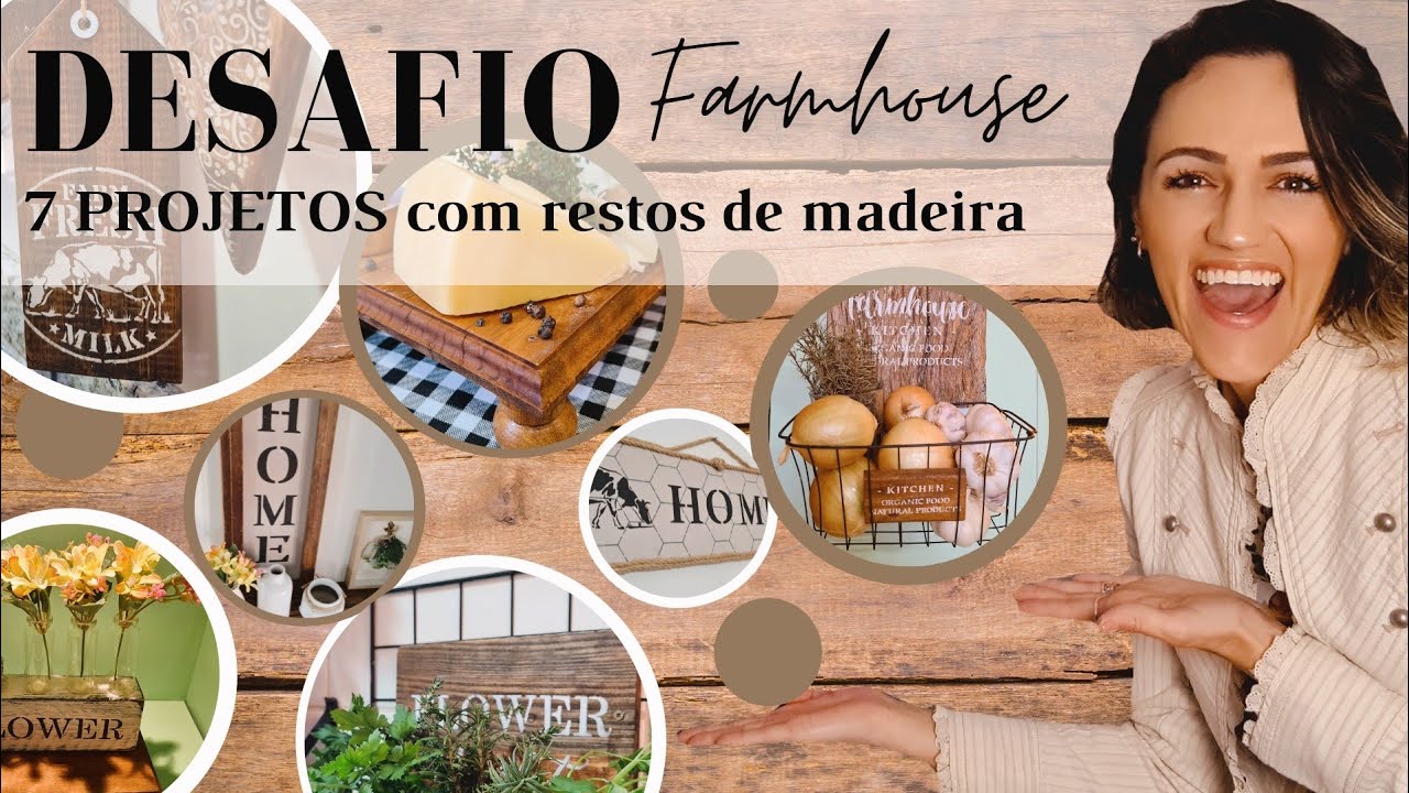 DESAFIO: Transformar restinhos de madeira em decoração Farmhouse/ DIY