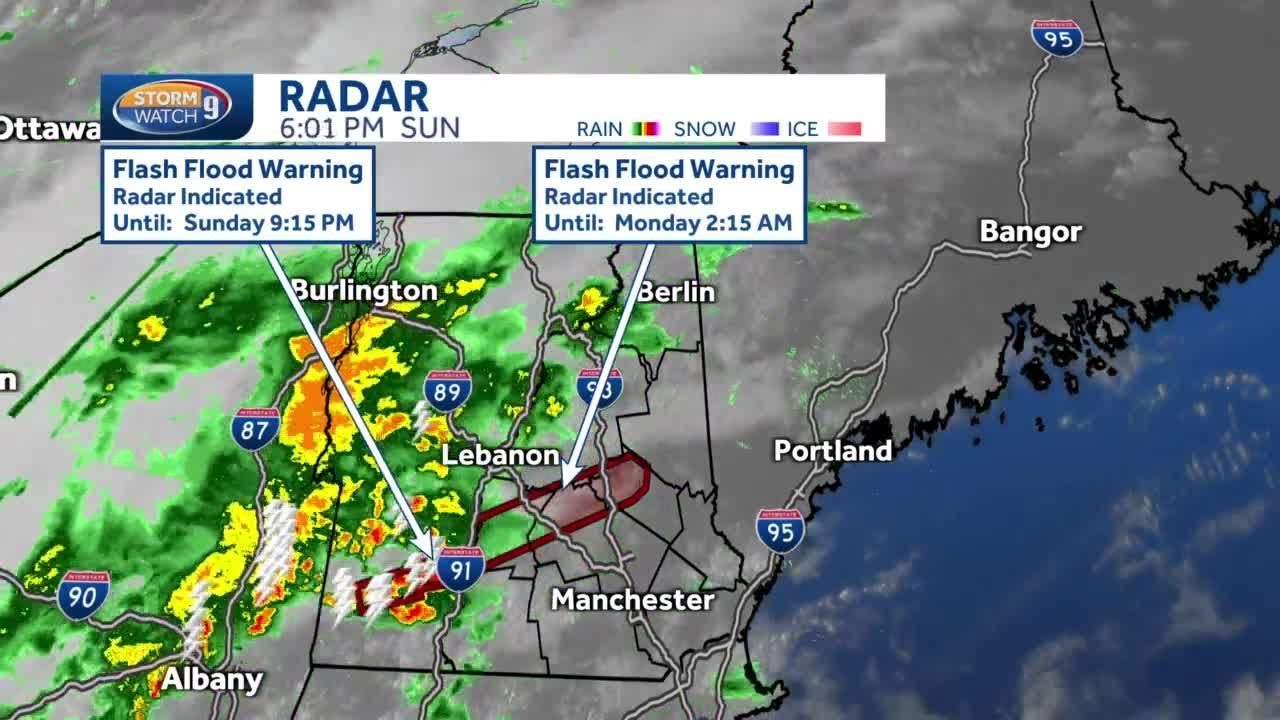 Flash flood warnings issued for several NH counties - YouTube