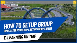 Creating groups in e-learning UniMAP screenshot 2