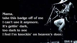 BOB DYLAN Knocking on heavens door (Lyrics) Resimi