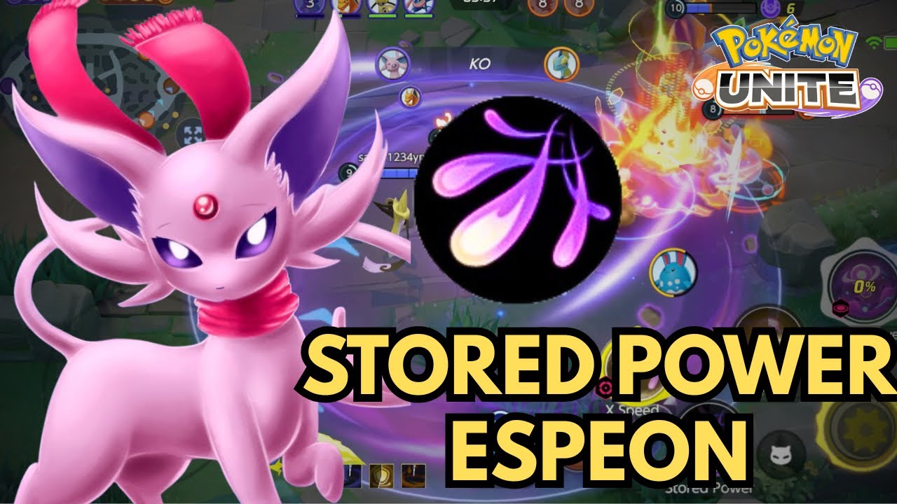 10 KILLS AND 80K+ DAMAGE WITH STORED POWER MOVESET ESPEON GAMEPLAY #pokemonunite #espeon 