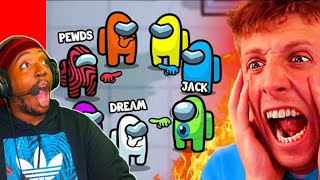 REACTION TO SIDEMEN play AMONG US but everyone RAGES at each other (Sidemen Gaming)