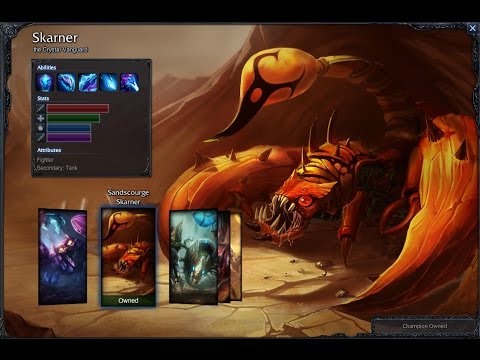 Sandscourge Skarner Skin Spotlight Gameplay 1080p Hd League Of Legends Youtube