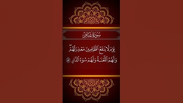 يوم لا ينفع الظالمين معذرتهم [غافر] القارئ #نعمه_الحسان