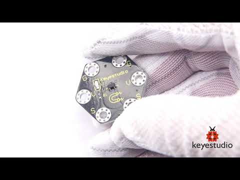 KS0492 Keyestudio Micro bit Honeycomb Hall Magnetic Sensor (Black and Eco-friendly)