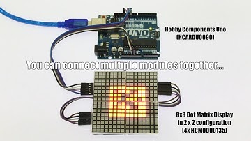 Hobby Components 8 x 8 Serial Dot Matrix Module Demonstrating HCDisplay Library