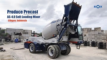 AS-4.0 Self Loading Mixer Truck In Cilegon丨Customer Feedback丨Precast Project. @AIMIX_GROUP