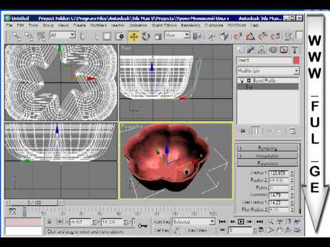 ჭიქის დახატვა 3D MAX-ით.