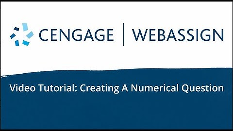 Creating A Numerical Question | WebAssign