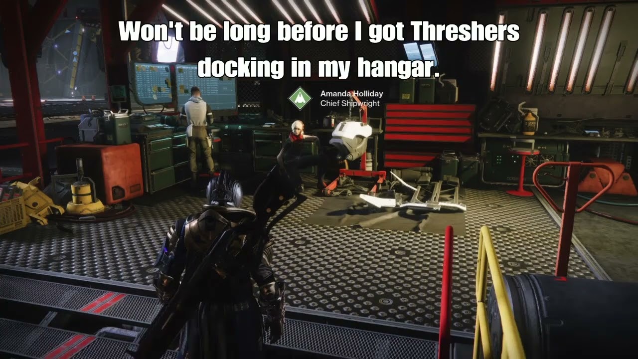 Idle Dialogue, Tower Hangar | Amanda Holliday: "Cabal Flagships Over the City" | Season of the Risen