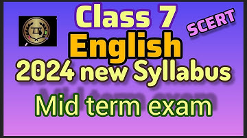 class 7 mid term question paper 2024 english with solution #scert