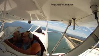 John and Sherri take a deluxe air tour over the Outer Banks with OBX Biplanes! Outer Banks Air Tour