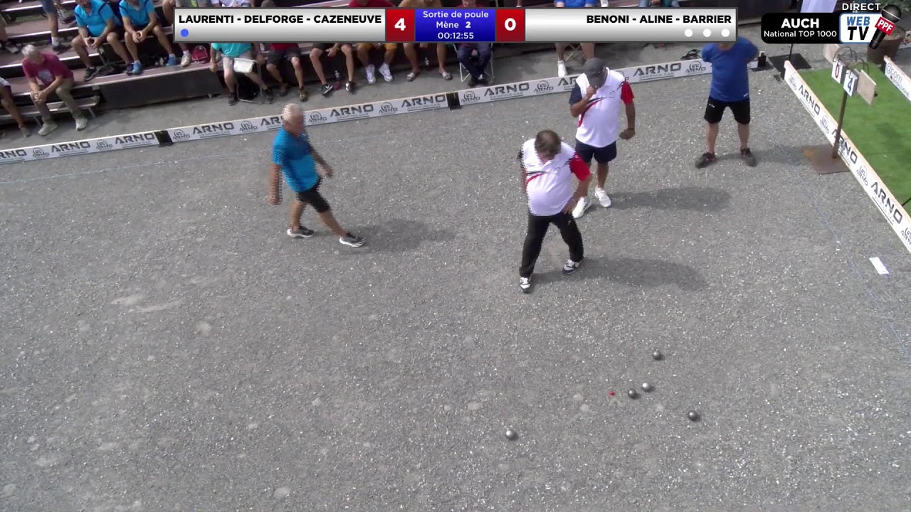 Miniature : Web TV PPF TOUR 2024 - National TOP 1000 de AUCH - Sortie de poule: Equipe LAURENTI contre BENONI